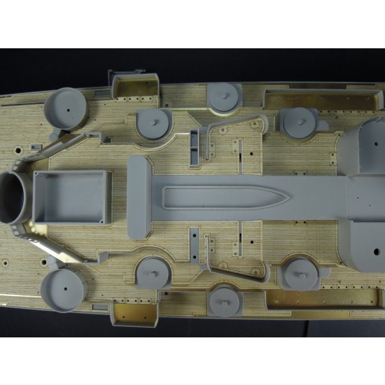 1/200 USS Missouri BB-63 Wooden Deck set w/PE for Trumpeter #03705 kit (Maple Wood Color)
