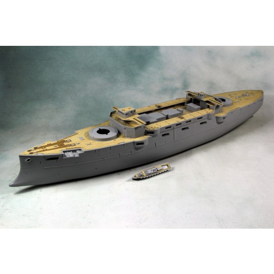 1/200 Japanese Battleship Mikasa 1902 Wooden Deck w/PE Sheet for Trumpeter 1/200 Japanese Battleship Mikasa 1902 Wooden Deck w/PE Sheet for Trumpeter