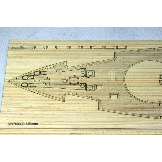 1/200 Japanese Battleship Mikasa 1902 Wooden Deck w/PE Sheet for Trumpeter 1/200 Japanese Battleship Mikasa 1902 Wooden Deck w/PE Sheet for Trumpeter