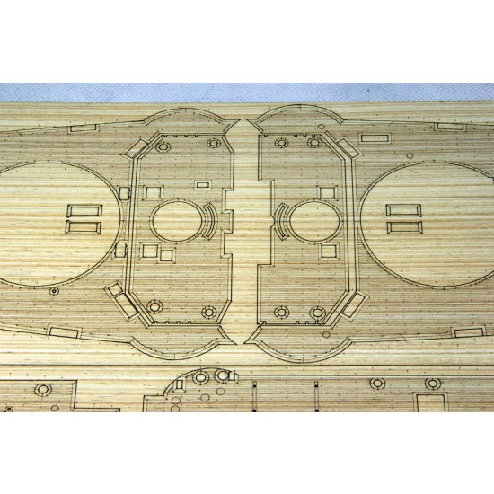 1/200 Japanese Battleship Mikasa 1902 Wooden Deck w/PE Sheet for Trumpeter 1/200 Japanese Battleship Mikasa 1902 Wooden Deck w/PE Sheet for Trumpeter