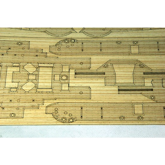 1/200 Japanese Battleship Mikasa 1902 Wooden Deck w/PE Sheet for Trumpeter 1/200 Japanese Battleship Mikasa 1902 Wooden Deck w/PE Sheet for Trumpeter