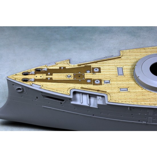 1/200 Japanese Battleship Mikasa 1902 Wooden Deck w/PE Sheet for Trumpeter 1/200 Japanese Battleship Mikasa 1902 Wooden Deck w/PE Sheet for Trumpeter