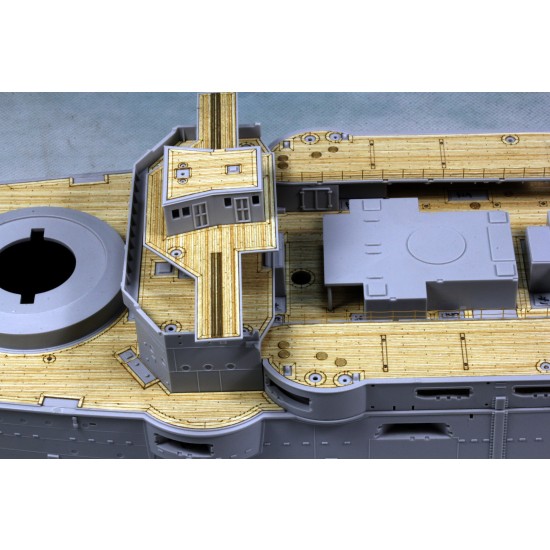 1/200 Japanese Battleship Mikasa 1902 Wooden Deck w/PE Sheet for Trumpeter 1/200 Japanese Battleship Mikasa 1902 Wooden Deck w/PE Sheet for Trumpeter