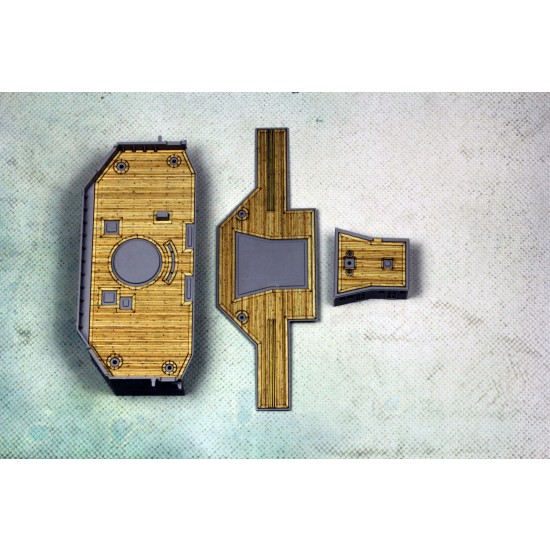1/200 Japanese Battleship Mikasa 1902 Wooden Deck w/PE Sheet for Trumpeter 1/200 Japanese Battleship Mikasa 1902 Wooden Deck w/PE Sheet for Trumpeter