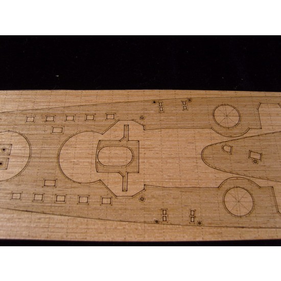 1/400 DKM Gneisenau Wooden Deck for Heller kit #81080 1/400 DKM Gneisenau Wooden Deck for Heller kit #81080