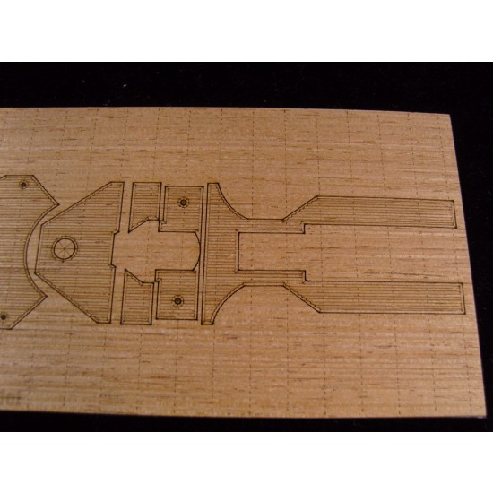 1/400 DKM Gneisenau Wooden Deck for Heller kit #81080 1/400 DKM Gneisenau Wooden Deck for Heller kit #81080