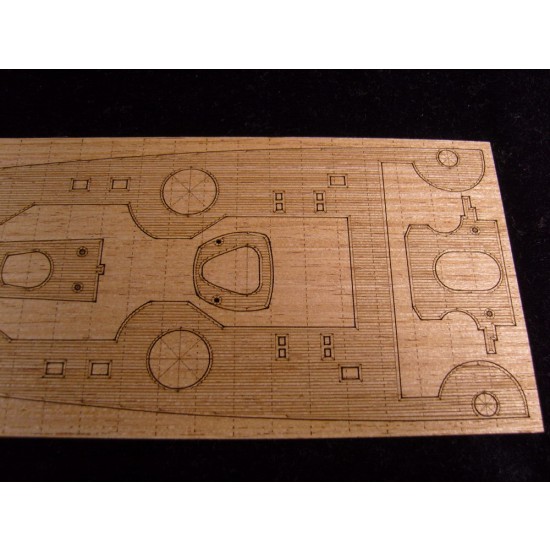 1/400 DKM Gneisenau Wooden Deck for Heller kit #81080 1/400 DKM Gneisenau Wooden Deck for Heller kit #81080