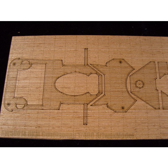 1/400 DKM Gneisenau Wooden Deck for Heller kit #81080 1/400 DKM Gneisenau Wooden Deck for Heller kit #81080
