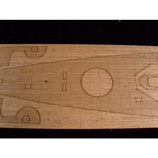 1/400 DKM Gneisenau Wooden Deck for Heller kit #81080 1/400 DKM Gneisenau Wooden Deck for Heller kit #81080