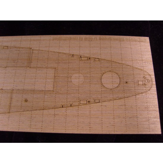 1/400 French Navy Battleship Dunkerque Wooden Deck with photoetch for Heller kit #81073 1/400 French Navy Battleship Dunkerque Wooden Deck with photoetch for Heller kit #81073