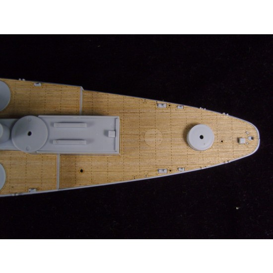 1/400 French Navy Battleship Dunkerque Wooden Deck with photoetch for Heller kit #81073 1/400 French Navy Battleship Dunkerque Wooden Deck with photoetch for Heller kit #81073
