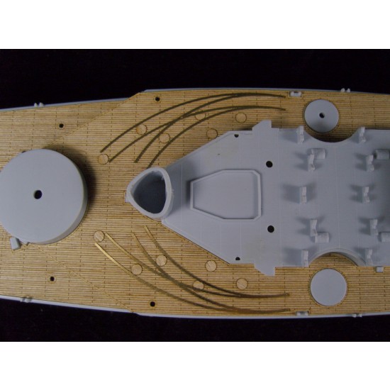 1/400 French Navy Battleship Dunkerque Wooden Deck with photoetch for Heller kit #81073 1/400 French Navy Battleship Dunkerque Wooden Deck with photoetch for Heller kit #81073