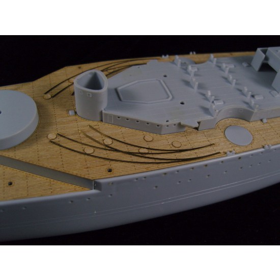 1/400 French Navy Battleship Dunkerque Wooden Deck with photoetch for Heller kit #81073 1/400 French Navy Battleship Dunkerque Wooden Deck with photoetch for Heller kit #81073