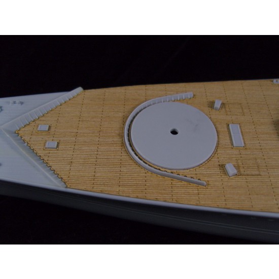 1/400 French Navy Battleship Dunkerque Wooden Deck with photoetch for Heller kit #81073 1/400 French Navy Battleship Dunkerque Wooden Deck with photoetch for Heller kit #81073