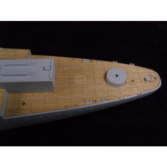 1/400 French Navy Battleship Dunkerque Wooden Deck with photoetch for Heller kit #81073