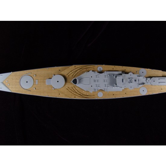 1/400 French Navy Battleship Dunkerque Wooden Deck with photoetch for Heller kit #81073 1/400 French Navy Battleship Dunkerque Wooden Deck with photoetch for Heller kit #81073