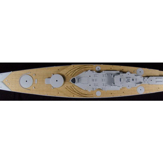 1/400 French Navy Battleship Dunkerque Wooden Deck with photoetch for Heller kit #81073 1/400 French Navy Battleship Dunkerque Wooden Deck with photoetch for Heller kit #81073