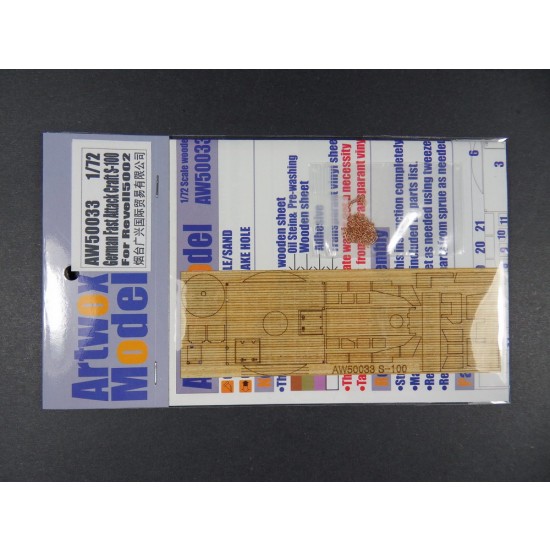 1/72 German Fast Attack Craft S-100 Wooden Deck for Revell kit #5002 1/72 German Fast Attack Craft S-100 Wooden Deck for Revell kit #5002