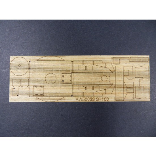 1/72 German Fast Attack Craft S-100 Wooden Deck for Revell kit #5002 1/72 German Fast Attack Craft S-100 Wooden Deck for Revell kit #5002