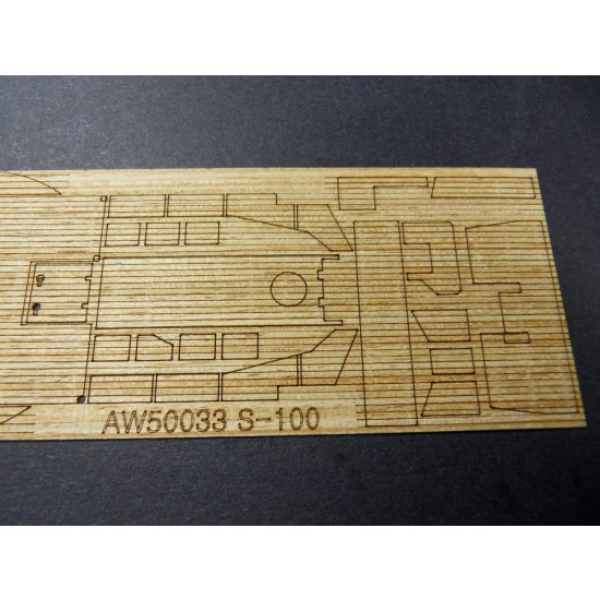 1/72 German Fast Attack Craft S-100 Wooden Deck for Revell kit #5002 1/72 German Fast Attack Craft S-100 Wooden Deck for Revell kit #5002