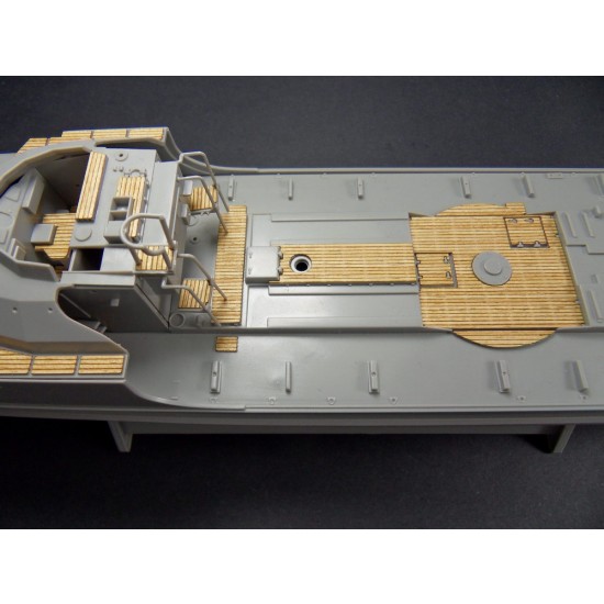 1/72 German Fast Attack Craft S-100 Wooden Deck for Revell kit #5002 1/72 German Fast Attack Craft S-100 Wooden Deck for Revell kit #5002