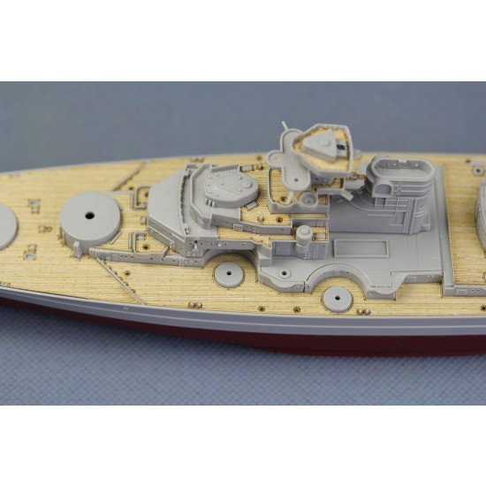 1/700 DKM Bismarck 1941 Wooden Deck w/Masking Sheet & Photoetch for Trumpeter #05711
