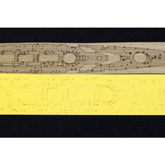 1/700 IJN Battlecruiser Kongo 1914 Wooden Deck w/Masking & PE Sheets for Kajika #KM70001 1/700 IJN Battlecruiser Kongo 1914 Wooden Deck w/Masking & PE Sheets for Kajika #KM70001