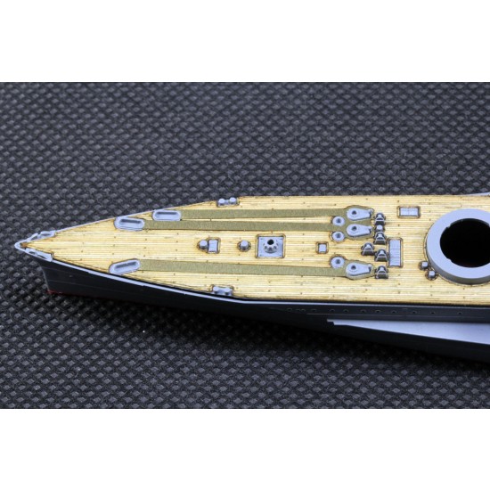 1/700 IJN Battlecruiser Kongo 1914 Wooden Deck w/Masking & PE Sheets for Kajika #KM70001 1/700 IJN Battlecruiser Kongo 1914 Wooden Deck w/Masking & PE Sheets for Kajika #KM70001