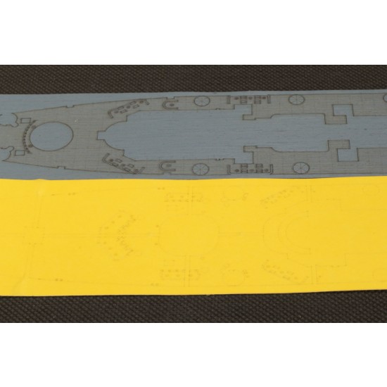 1/700 USN BB-67 Wooden Deck w/Masking & PE Sheets for Very Fire #VF700901 1/700 USN BB-67 Wooden Deck w/Masking & PE Sheets for Very Fire #VF700901