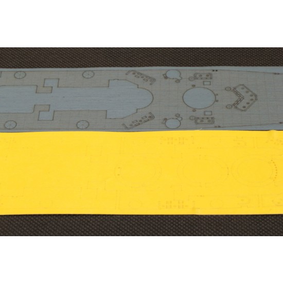 1/700 USN BB-67 Wooden Deck w/Masking & PE Sheets for Very Fire #VF700901 1/700 USN BB-67 Wooden Deck w/Masking & PE Sheets for Very Fire #VF700901