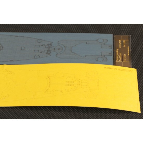 1/700 USN BB-67 Wooden Deck w/Masking & PE Sheets for Very Fire #VF700901 1/700 USN BB-67 Wooden Deck w/Masking & PE Sheets for Very Fire #VF700901