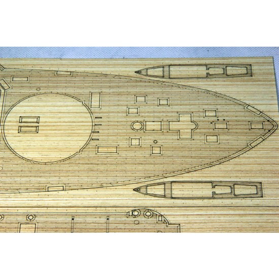 1/200 IJN Battleship Mikasa 1902 Wooden Deck w/Masking & PE Sheets for Hobby boss #82002 1/200 IJN Battleship Mikasa 1902 Wooden Deck w/Masking & PE Sheets for Hobby boss #82002