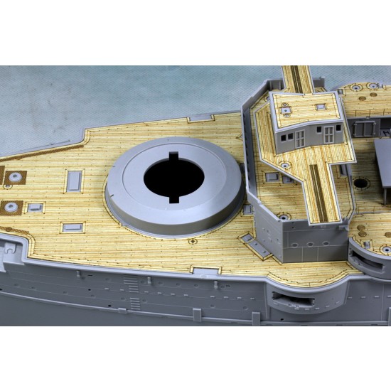 1/200 IJN Battleship Mikasa 1902 Wooden Deck w/Masking & PE Sheets for Hobby boss #82002 1/200 IJN Battleship Mikasa 1902 Wooden Deck w/Masking & PE Sheets for Hobby boss #82002