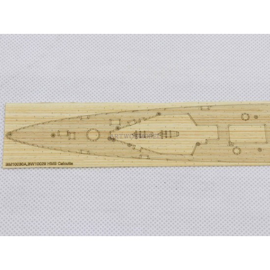 1/350 HMS Calcutta Wooden Deck, Masking, Planking Masking PE for Trumpeter kit #05362