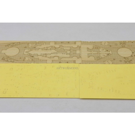 1/400 USS Missouri BB-63 Wooden Deck w/Masking Sheets & PE for Academy kit #14401 1/400 USS Missouri BB-63 Wooden Deck w/Masking Sheets & PE for Academy kit #14401