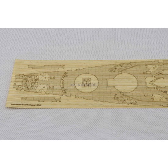 1/400 USS Missouri BB-63 Wooden Deck w/Masking Sheets & PE for Academy kit #14401