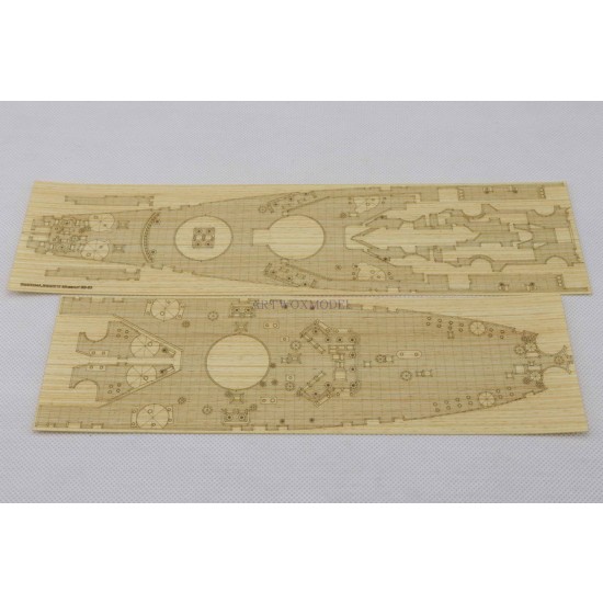 1/400 USS Missouri BB-63 Wooden Deck w/Masking Sheets & PE for Academy kit #14401 1/400 USS Missouri BB-63 Wooden Deck w/Masking Sheets & PE for Academy kit #14401