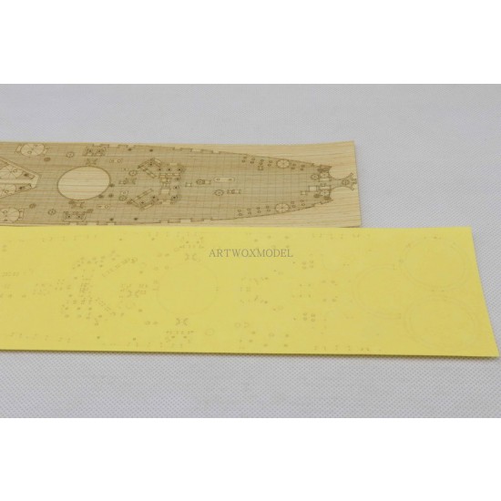 1/400 USS Missouri BB-63 Wooden Deck w/Masking Sheets & PE for Academy kit #14401 1/400 USS Missouri BB-63 Wooden Deck w/Masking Sheets & PE for Academy kit #14401