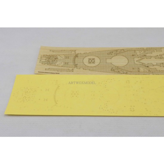 1/400 USS Missouri BB-63 Wooden Deck w/Masking Sheets & PE for Academy kit #14401 1/400 USS Missouri BB-63 Wooden Deck w/Masking Sheets & PE for Academy kit #14401