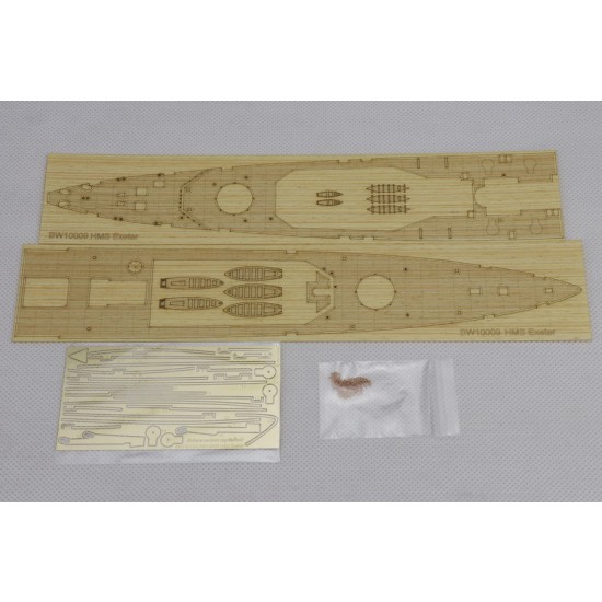 1/350 HMS Exeter Wooden Deck w/PE for Trumpeter kit #05350 1/350 HMS Exeter Wooden Deck w/PE for Trumpeter kit #05350