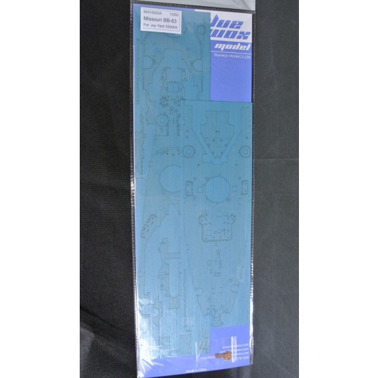 1/350 WWII US Navy Battleship BB-63 Missouri Blue Wooden Deck for Joyyard kit #35000X 1/350 WWII US Navy Battleship BB-63 Missouri Blue Wooden Deck for Joyyard kit #35000X