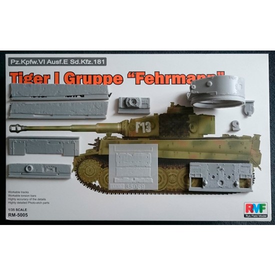 1/35 Tiger I Gruppe Fehrmann Zimmerit set for Rye Field Model RM-5005 kit 1/35 Tiger I Gruppe Fehrmann Zimmerit set for Rye Field Model RM-5005 kit