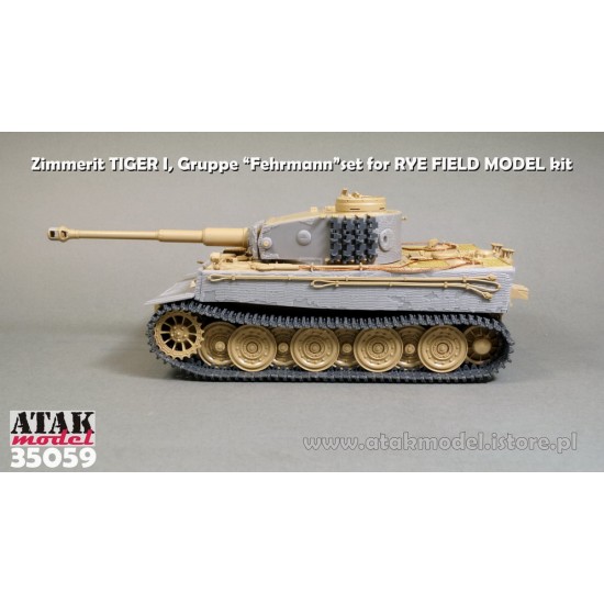 1/35 Tiger I Gruppe Fehrmann Zimmerit set for Rye Field Model RM-5005 kit 1/35 Tiger I Gruppe Fehrmann Zimmerit set for Rye Field Model RM-5005 kit