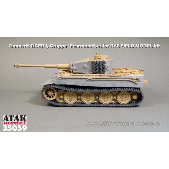 1/35 Tiger I Gruppe Fehrmann Zimmerit set for Rye Field Model RM-5005 kit
