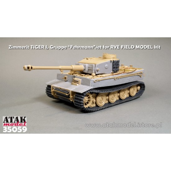 1/35 Tiger I Gruppe Fehrmann Zimmerit set for Rye Field Model RM-5005 kit 1/35 Tiger I Gruppe Fehrmann Zimmerit set for Rye Field Model RM-5005 kit