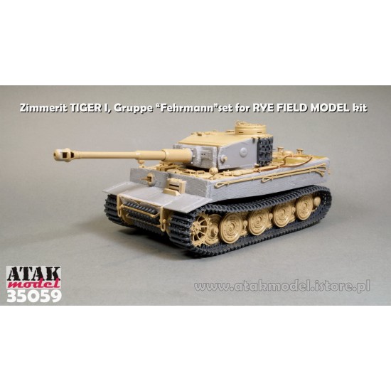 1/35 Tiger I Gruppe Fehrmann Zimmerit set for Rye Field Model RM-5005 kit