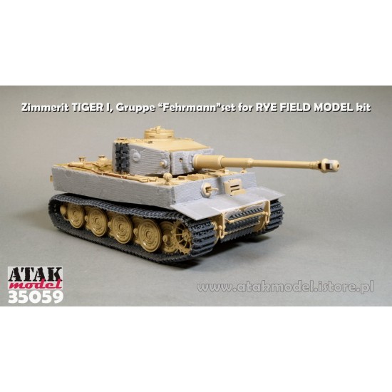 1/35 Tiger I Gruppe Fehrmann Zimmerit set for Rye Field Model RM-5005 kit 1/35 Tiger I Gruppe Fehrmann Zimmerit set for Rye Field Model RM-5005 kit