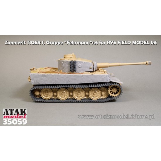 1/35 Tiger I Gruppe Fehrmann Zimmerit set for Rye Field Model RM-5005 kit 1/35 Tiger I Gruppe Fehrmann Zimmerit set for Rye Field Model RM-5005 kit
