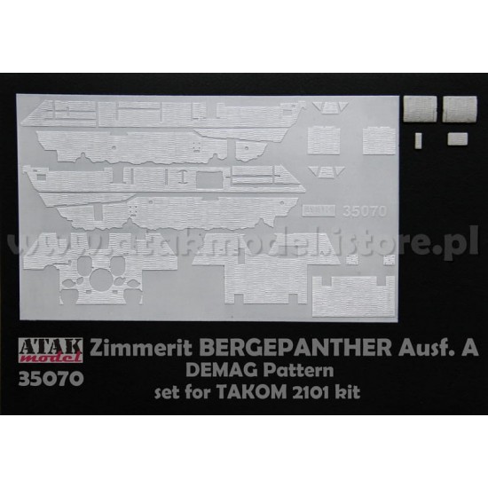 1/35 Bergepanther Ausf. A Demag Pattern Zimmerit set for Takom #2101 kits 1/35 Bergepanther Ausf. A Demag Pattern Zimmerit set for Takom #2101 kits