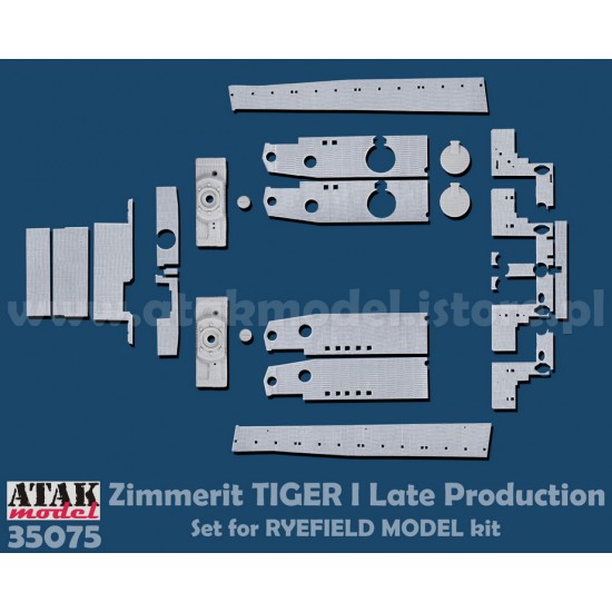 1/35 Tiger I Late Production Zimmerit set for Rye Field Model RM-5015 kits 1/35 Tiger I Late Production Zimmerit set for Rye Field Model RM-5015 kits